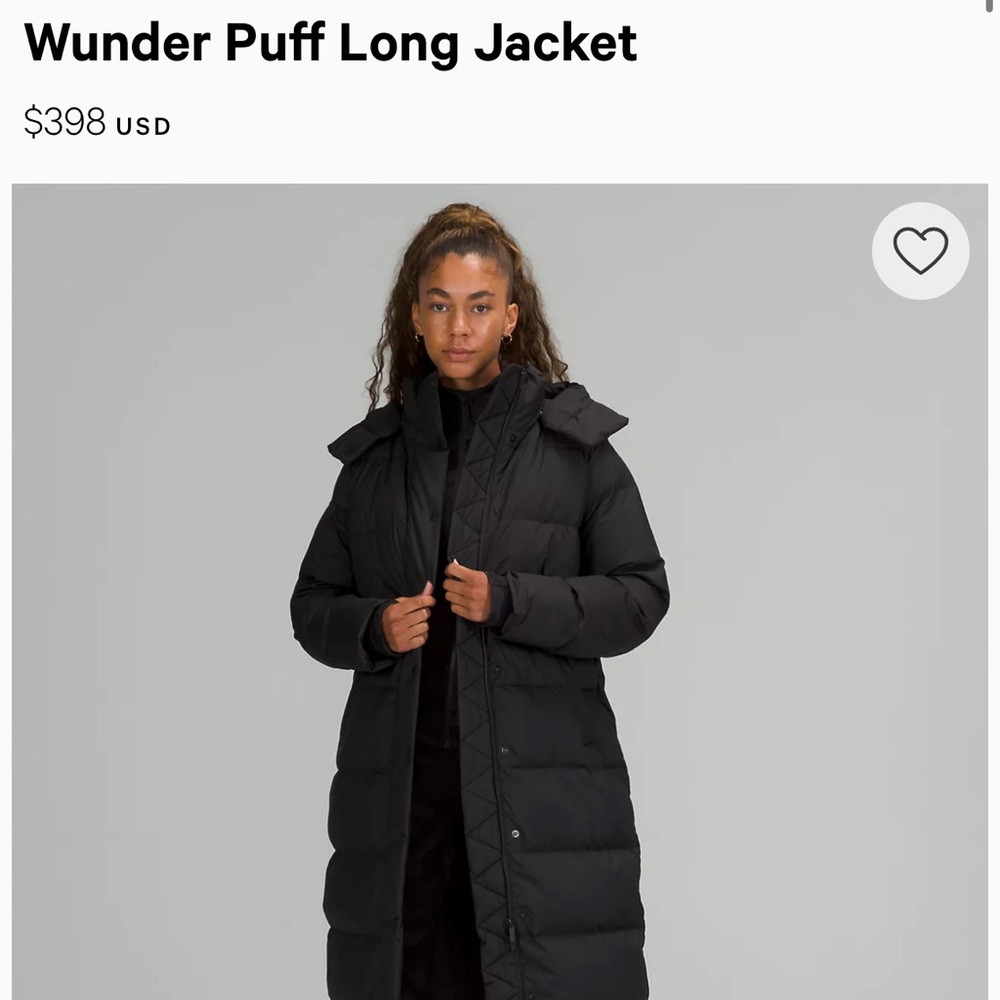 Lululemon Long Puffer
